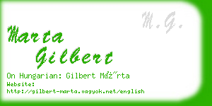 marta gilbert business card